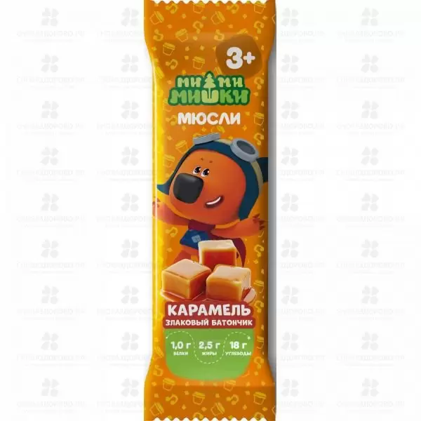 Ми-Ми-Мишки Батончик злаковый Карамель 24г мюсли ✅ 32601/07891 | Сноваздорово.рф