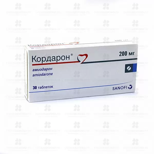 Кордарон таблетки 200мг №30 ✅ 00655/08568 | Сноваздорово.рф