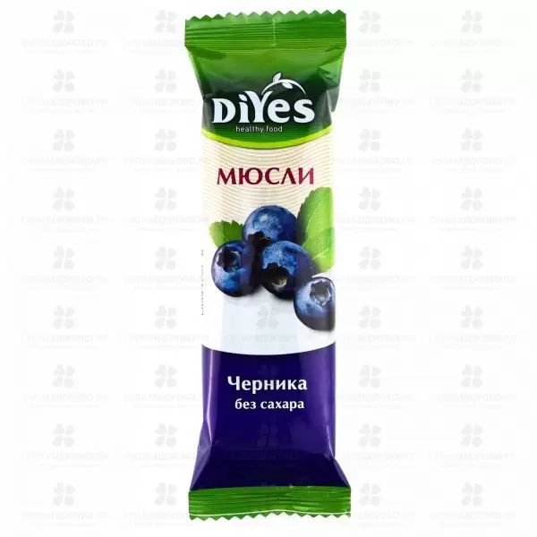 Батончик мюсли ДиYes Черника без сахара 25г ✅ 28652/06990 | Сноваздорово.рф