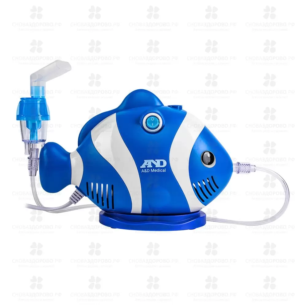 Ингалятор A&D компрессорный CN-232 Рыбка для взрослых и детей ✅ 39590/06054 | Сноваздорово.рф