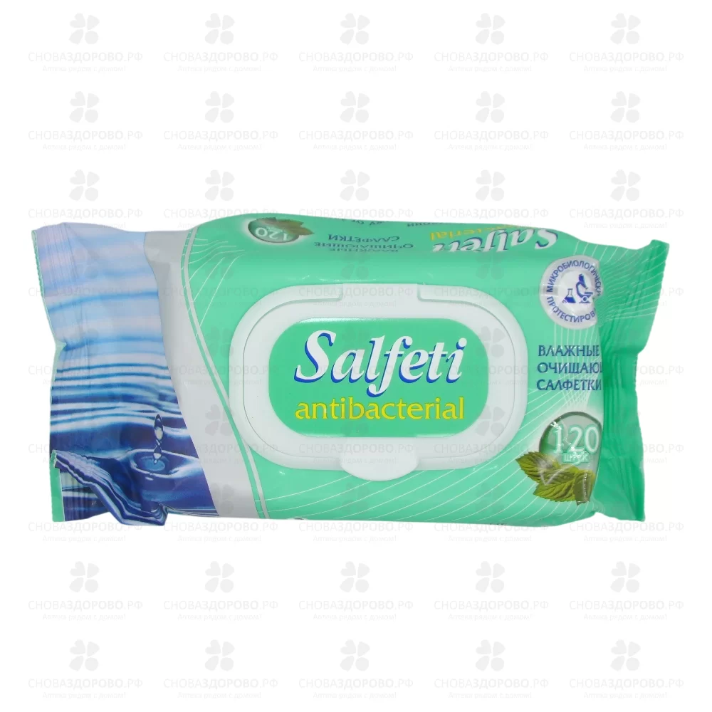 Салфетки влажные САЛФЕТИ №120 антибактериальные с клапаном ✅ 31583/06229 | Сноваздорово.рф